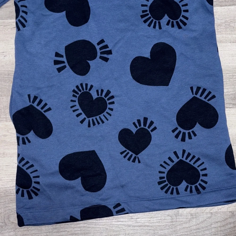 Old Navy Kids Blue Heart Pattern Hoodie dress